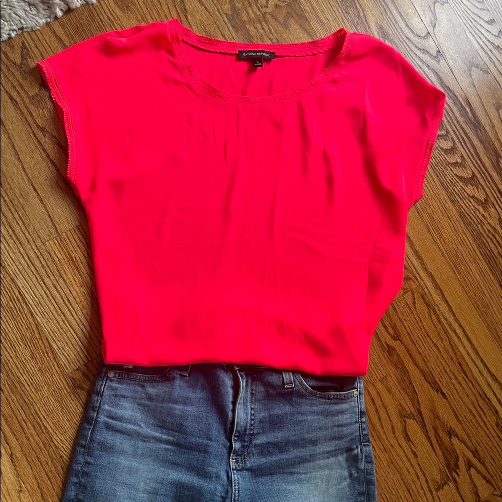 Banana Republic Vibrant Hot Pink Blouse